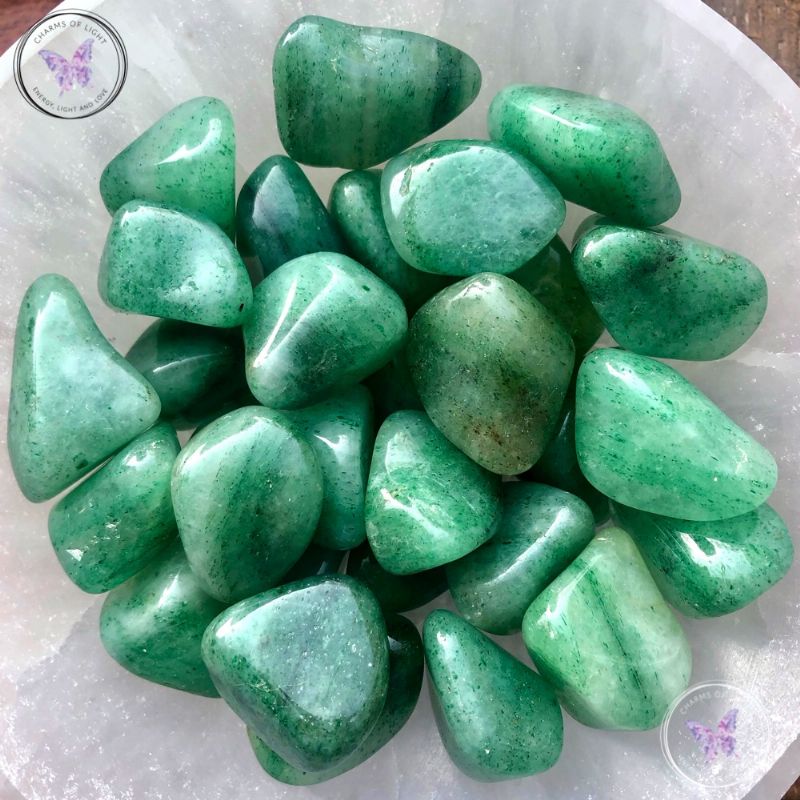 Green Aventurine Tumble Stone Keychain